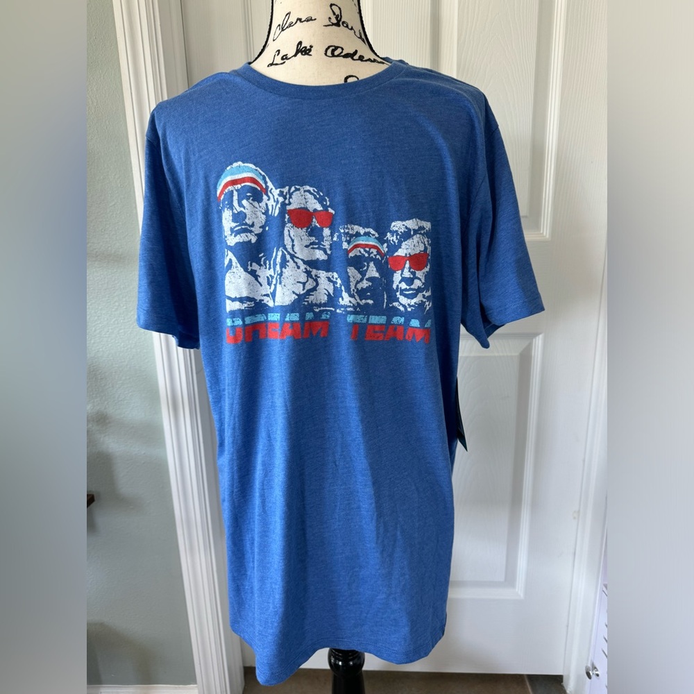 Tipsy Elves Dream Team T-Shirt Men's XL Blue Crew Neck Pullover Short Sleeve